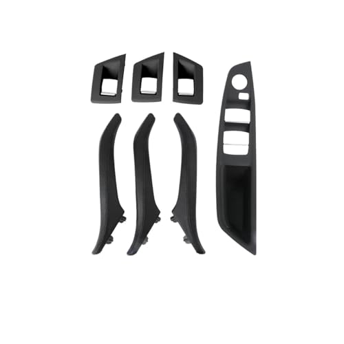 Innen Tür Pull Griff Für 5er-Serie F10 F11 rechter Griff Fahrer Innentürgriff Ledergriff Armlehnenplatte ohne Spiegel Klappknopf(RHD Black) von EGLGPAGAEY