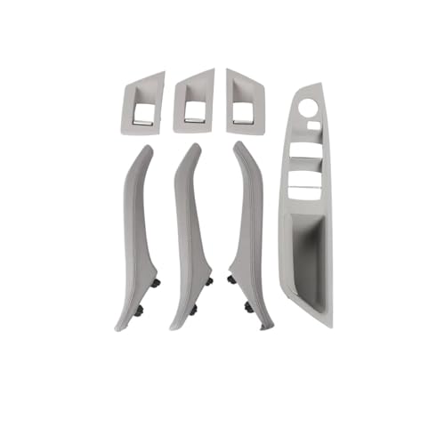 Innen Tür Pull Griff Für 5er-Serie F10 F11 rechter Griff Fahrer Innentürgriff Ledergriff Armlehnenplatte ohne Spiegel Klappknopf(RHD Gray) von EGLGPAGAEY