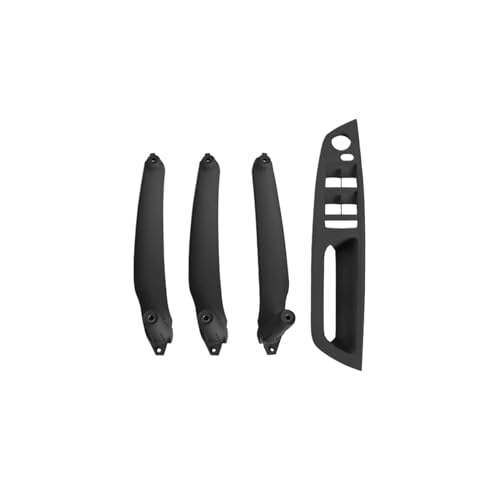 Innen Tür Pull Griff Für E70 E71 E72 Für X5 Für X6 LHD RHD 4 Stücke Auto Innentürgriff Innenverkleidung Pull Trim Abdeckung Griff Set Armlehne Ersatz(Model B RHD Black) von EGLGPAGAEY
