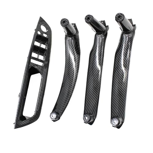 Innen Tür Pull Griff Für X5 Für X6 E70 E71 2007-2013 LHD RHD 4PCS Set Inteior Tür Pull Griff Kit Ersatzteile(LHD Set Carbon Fiber) von EGLGPAGAEY