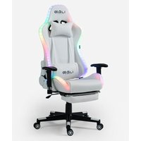 Ergonomischer Gamingstuhl mit Fußstütze Sessel Bürostuhl LED RGB Pixy Comfort von EGLI