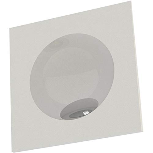 EGLO LED Einbaustrahler Zarate 1, LED Spot aus Aluminiumguss und Kunststoff, LED Einbauleuchte in Weiß, Einbaustrahler LED flach, warmweiß, L x B 8 cm von EGLO