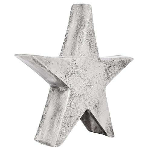 EGLO LIVING Deko Stern Baliguian, stehender Weihnachtsstern, Weihnachtsdeko Fensterbank, Tischdeko Weihnachten aus Metall in Nickel-antik, 26,5 x 24,5 cm von EGLO LIVING