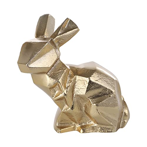 EGLO LIVING Dekofigur Hase Nolalu, Elegante Zimmerdeko, Dekoration für Wohnzimmer, Tischdeko aus Metall in Messing, Osterdeko Osterhase, 17,5 cm von EGLO LIVING