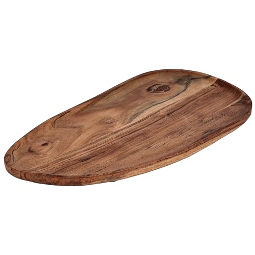 EGLO LIVING Dekoschale Forleyet, Schale zum Dekorieren, Dekoteller organisch geformt, Tablett aus Holz in Natur, Holzteller 40 x 21 cm von EGLO LIVING