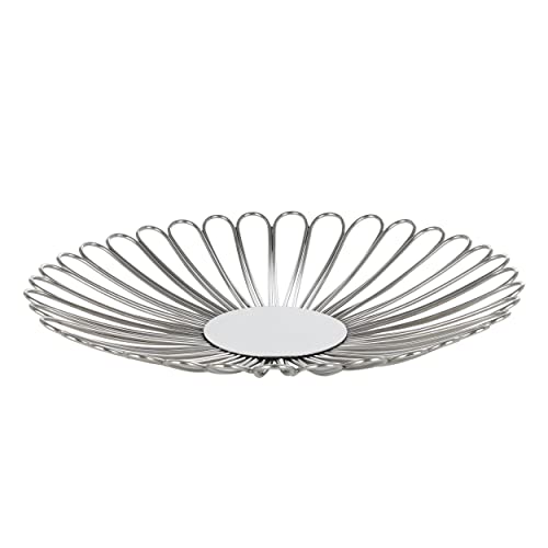 EGLO LIVING Dekoschale Ueda, elegante Schale zum Dekorieren, runder Deko Korb aus Metall in Chrom-Optik, Dekoschüssel Ø 40 cm von EGLO LIVING