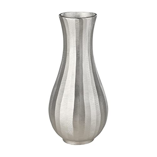 EGLO LIVING Metallvase Abucay, Deko Vase für Pampasgras, Dekovase für Wohnzimmer, Blumenvase aus Metall in Nickel, Tischdeko 28,5 cm von EGLO LIVING