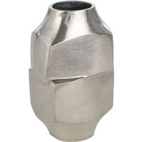 Living Metallvase Abucay, asymmetrische Deko Vase für Pampasgras, kleine Dekovase für Wohnzimmer, Blumenvase aus Metall in Nickel, Tischdeko 22,5 cm Living Metallvase Abucay, asymmetrische Deko Vase für Pampasgras, kleine Dekovase für Wohnzimmer, Blumenvase aus Metall in Nickel, Tischdeko 22,5 cm von EGLO