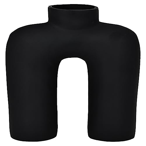 EGLO LIVING Metallvase Brower, minimalistische Deko Vase, Dekovase für Wohnzimmer, Blumenvase aus Metall in Schwarz, Tischdeko 22,5 cm von EGLO LIVING