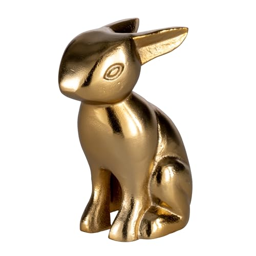 EGLO LIVING Osterdeko Hase Vohilava, Deko Figur Ostern Frühling, Frühlingsdeko Osterhase, Elegante Tischdeko, Osterfigur aus Aluminium in Gold, 15,5 cm von EGLO LIVING