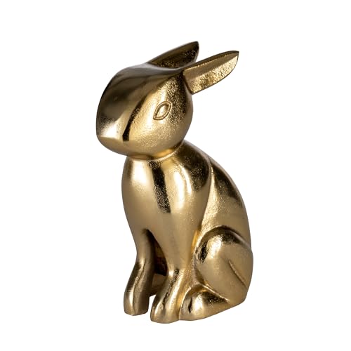 EGLO LIVING Osterdeko Hase Vohilava, Deko Figur Ostern Frühling, Frühlingsdeko Osterhase, Elegante Tischdeko, Osterfigur aus Aluminium in Gold, 22 cm von EGLO LIVING