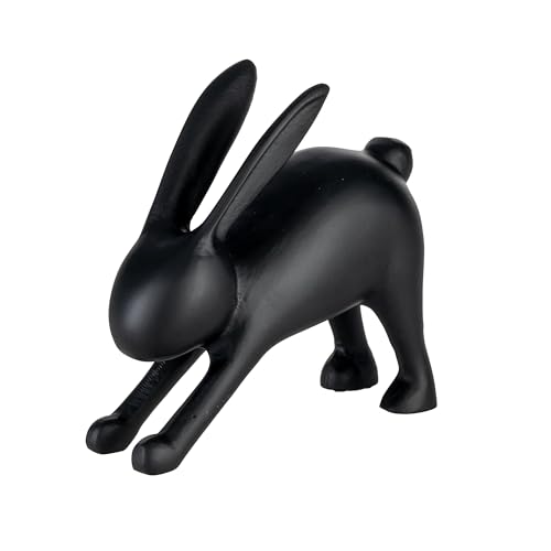 EGLO LIVING Osterdeko Yoga Hase Marovato, Deko Figur Ostern Frühling, Frühlingsdeko Osterhase minimalistisch, Tischdeko Osterfigur aus Aluminium in Schwarz, 21 x 21 cm von EGLO LIVING