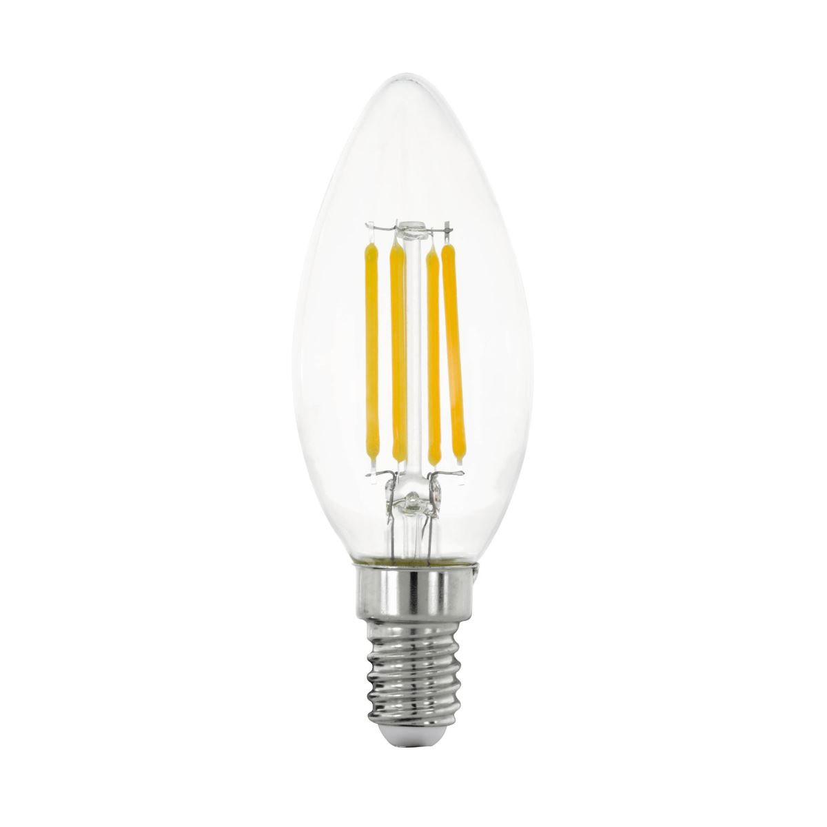 EGLO E14 C35 LED Leuchtmittel 470lm 4W 360° 2700K warmweiss klar 35x120mm von EGLO Leuchten