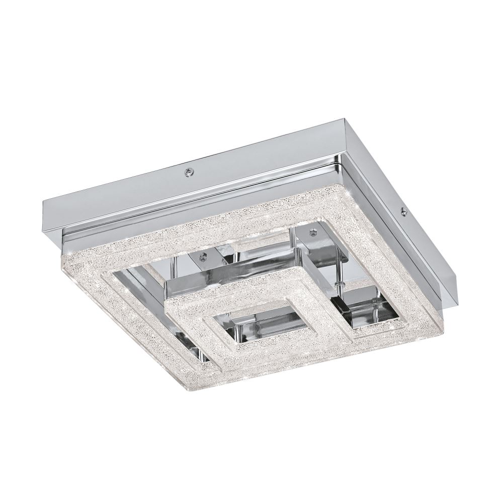 EGLO FRADELO LED Kristall Deckenleuchte 240x240, 1-flg., chrom, klar von EGLO Leuchten