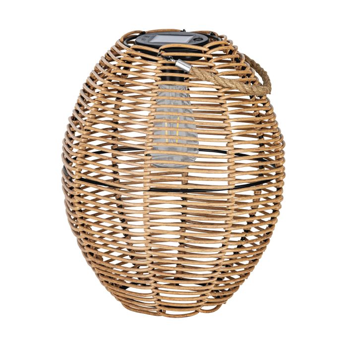 EGLO LED Solar Laterne Rattan braun 25x47cm von EGLO Leuchten