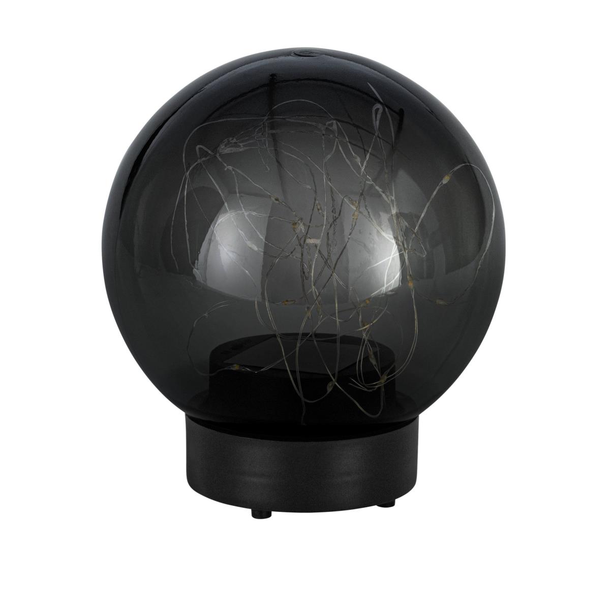 EGLO LED Solarleuchte Kugel Kunststoff schwarz-transparent 150mm mit Lichterkette von EGLO Leuchten
