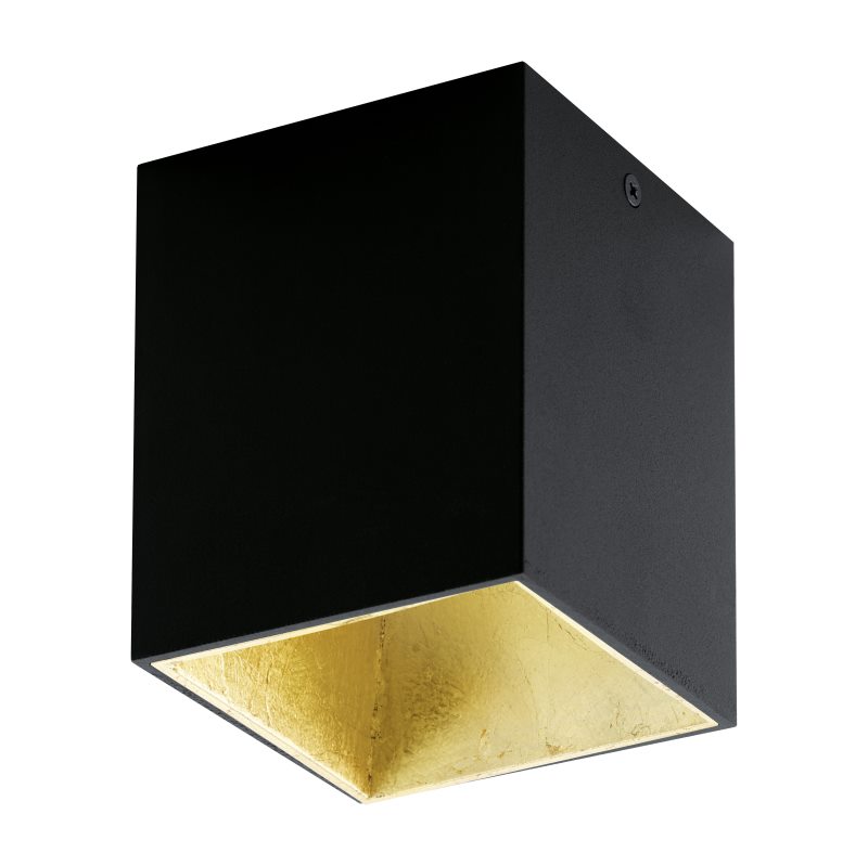 EGLO POLASSO LED Aufbauleuchte, eckig, 100mm, schwarz, gold von EGLO Leuchten