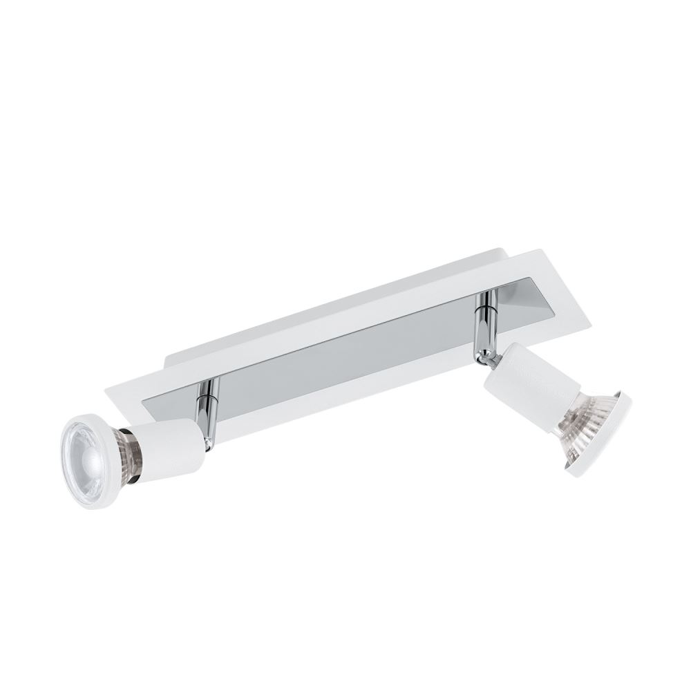 EGLO SARRIA Wand & Deckenspot Balken, 2-flg., GU10, weiss, chrom von EGLO Leuchten