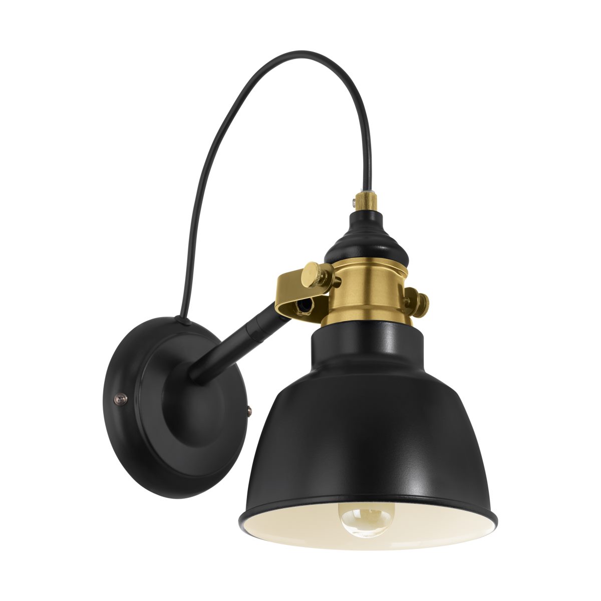 EGLO Vintage THORNFORD Wandlampe E27 schwarz, brüniert von EGLO Leuchten