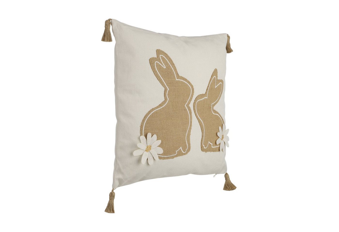 EGLO Living Dekokissen Chevery, Deko Kissen Ostern, Deko Osterhase, Osterdeko weiß und braun, 45x45 cm von EGLO Living