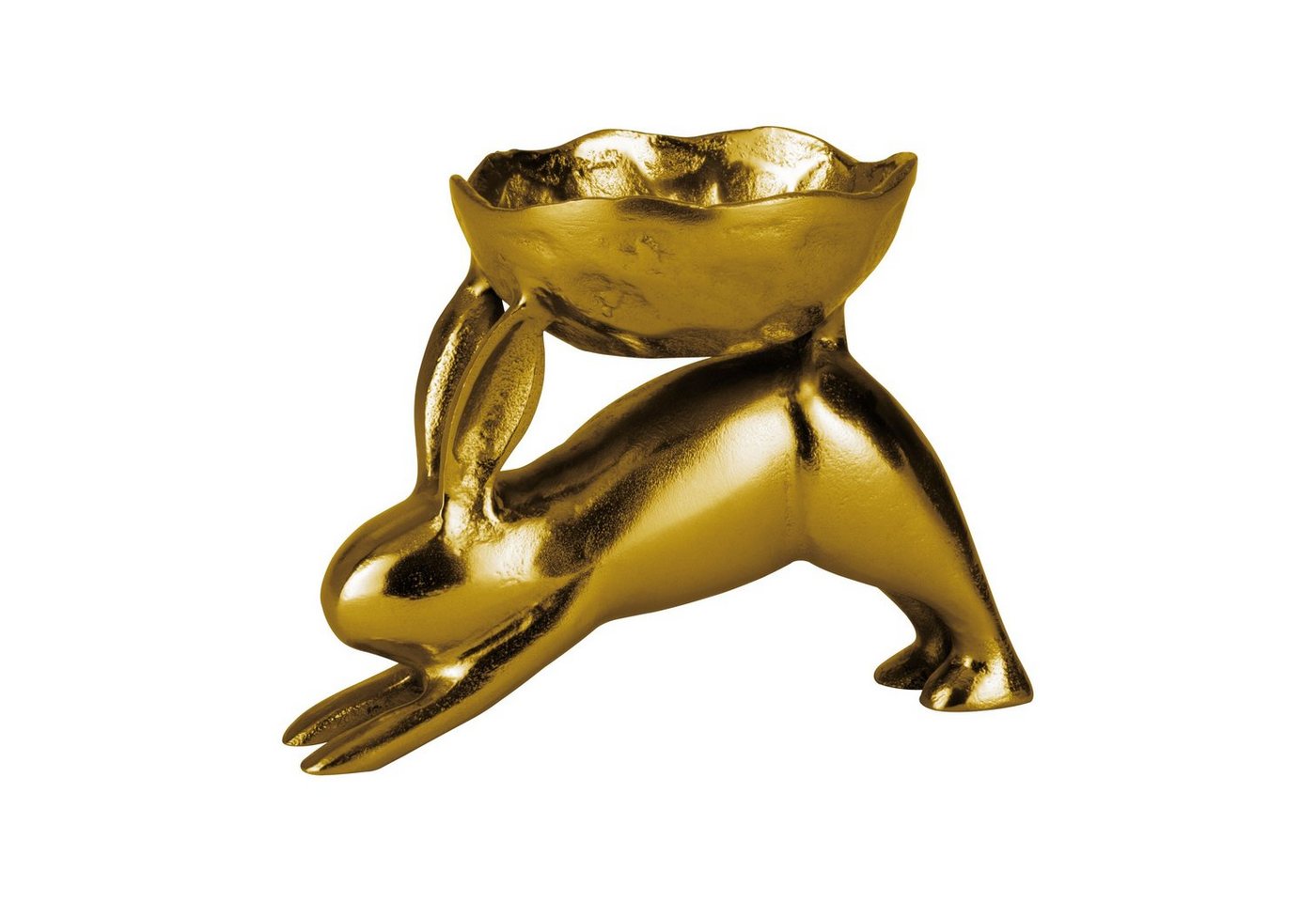 EGLO Living Dekoobjekt Ambalava, Schale mit Osterhase, Osterschale aus Aluminium in Gold, 20 x 15 cm von EGLO Living