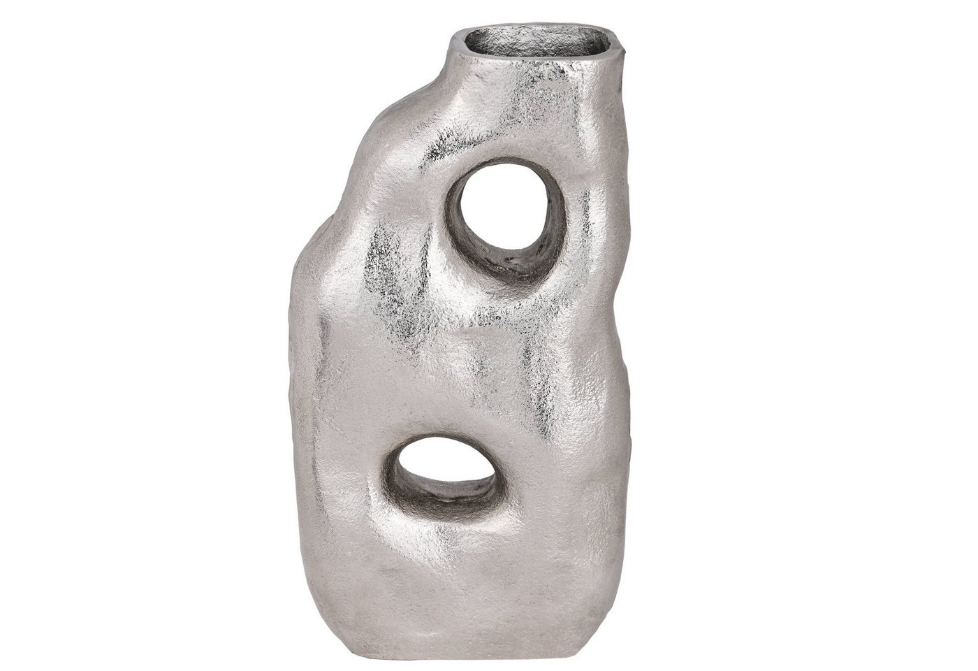 EGLO Living Dekovase Tadoussac, Dekovase, Blumenvase handmade, Metall, Nickel, Tischdeko 13,5 x 25 cm von EGLO Living