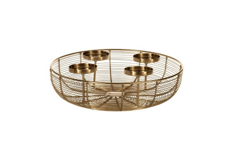EGLO Living Kerzenständer Hagony, Kerzenständer - H10 x Ø36 cm - goldfarben - zeitlos und elegant EGLO Living Kerzenständer Hagony, Kerzenständer - H10 x Ø36 cm - goldfarben - zeitlos und elegant von EGLO Living