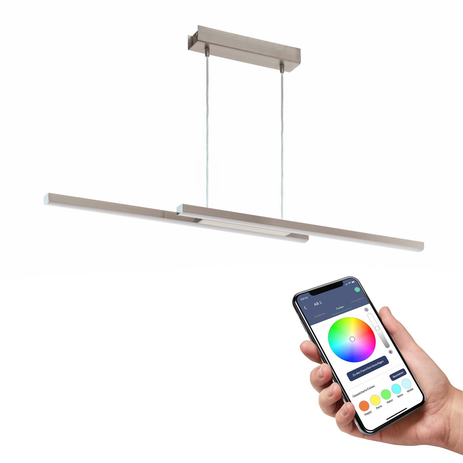 EGLO connect Fraioli-Z LED-Hängeleuchte nickel EGLO connect Fraioli-Z LED-Hängeleuchte nickel von EGLO connect