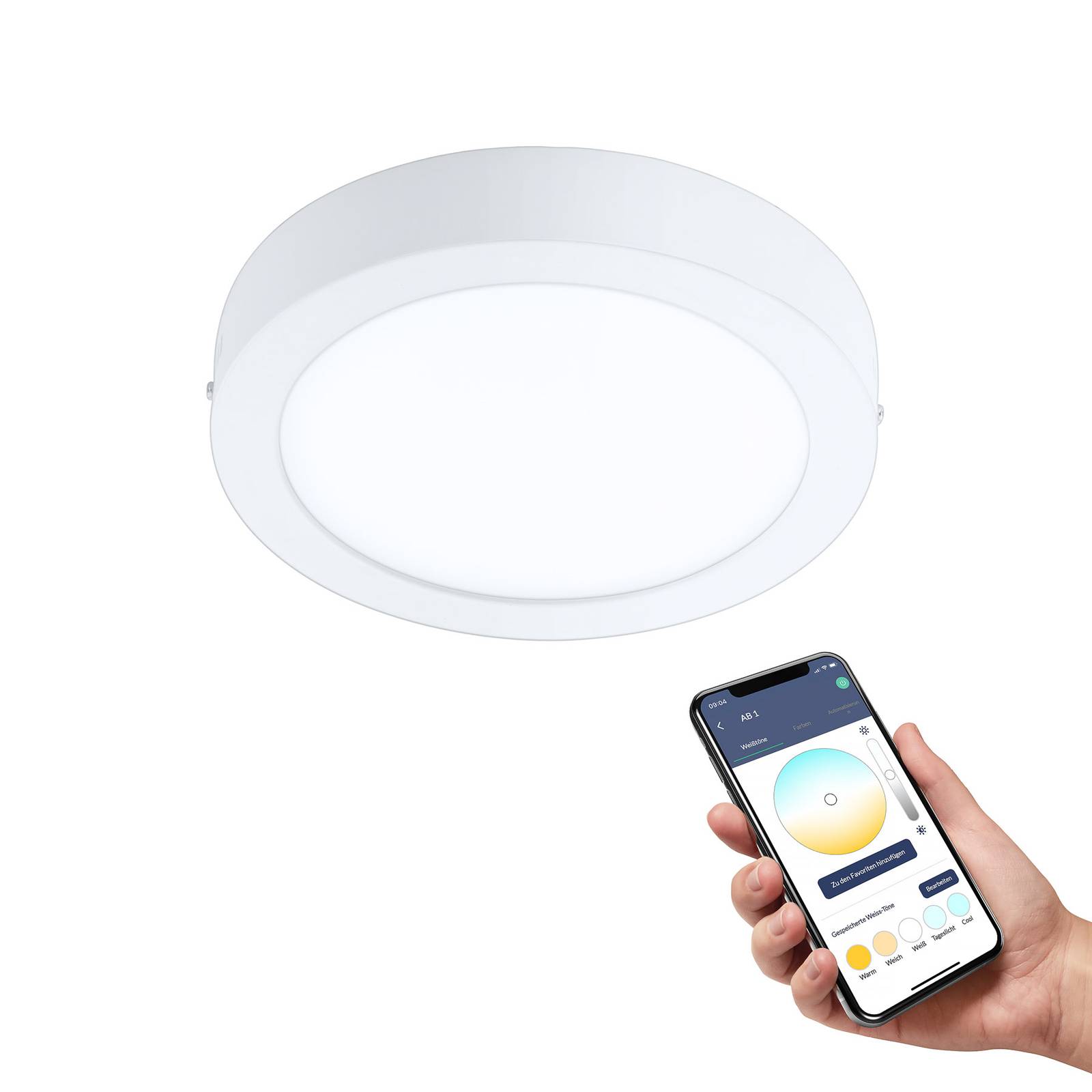 EGLO connect Fueva-Z Deckenlampe, Ø 21cm weiß von EGLO connect