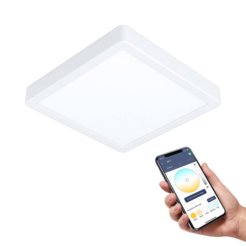 EGLO connect Fueva-Z Deckenlampe 21x21cm weiß von EGLO connect