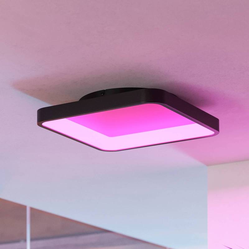 EGLO connect Smart-LED-Deckenlampe Loretello-Z,eckig,schwarz von EGLO connect