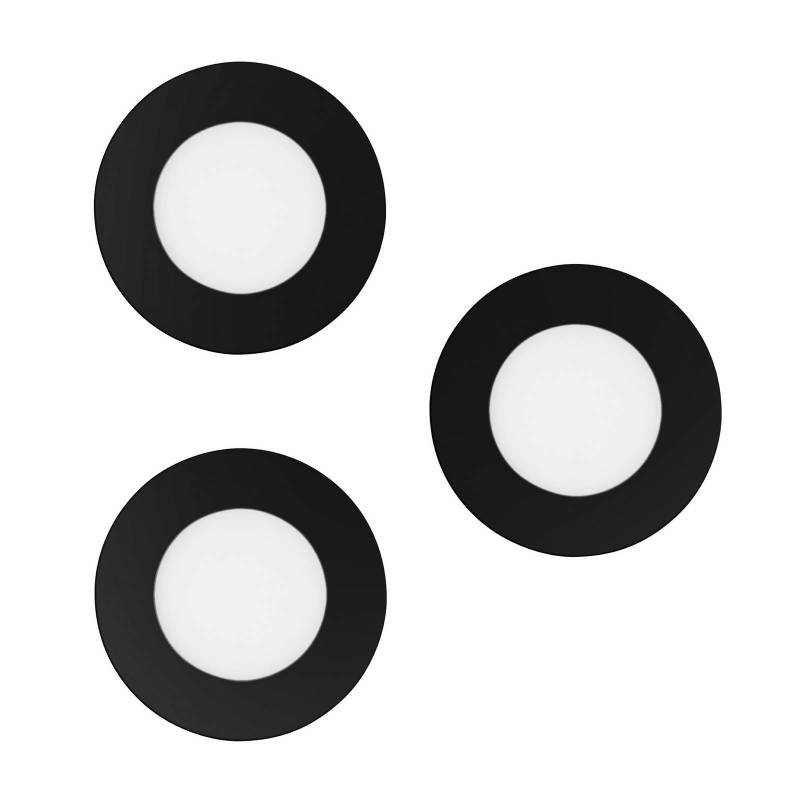 EGLO connect Smart-LED-Einbauleuchte Fueva-Z, schwarz, 3er von EGLO connect