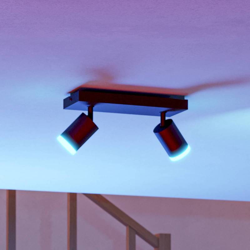 EGLO connect Smart-LED-Spot Melitello-Z, 2-flg., schwarz von EGLO connect
