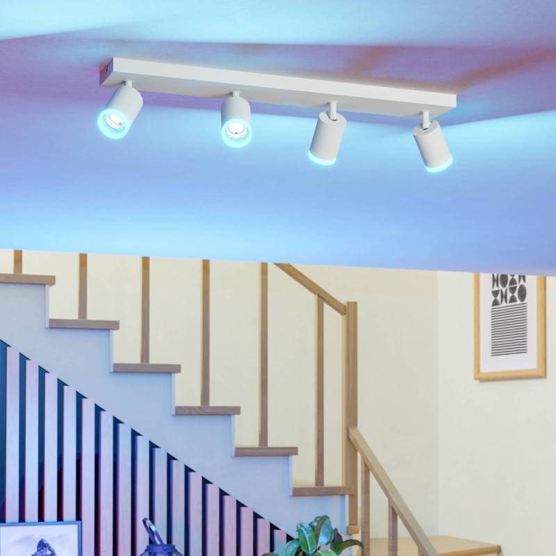 EGLO connect Smart-LED-Spot Melitello-Z, 4-flg., weiß von EGLO connect
