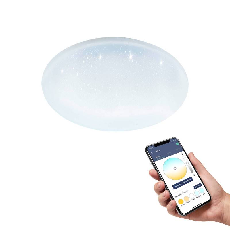 EGLO connect Deckenlampe Totari-Z, Ø38cm, 18W,Kristalleffekt von EGLO connect