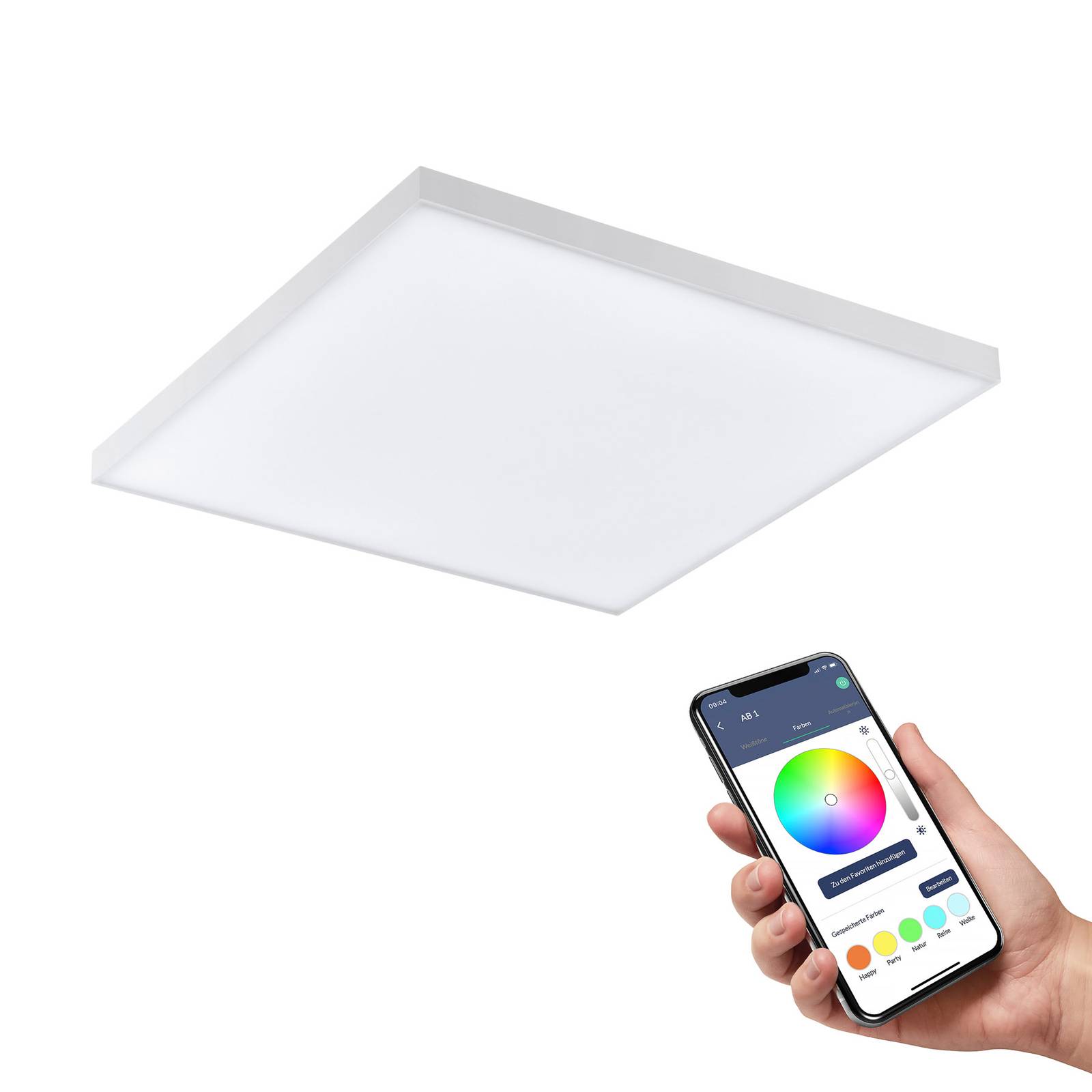 EGLO connect Turcona-Z LED-Deckenlampe 30x30cm von EGLO connect