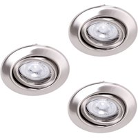 Eglo - 3er Set led Einbau Strahler Spots Leuchten drehbar Lampe gebürstet Paulmann 920.26 von EGLO