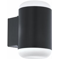 Eglo - Außenleuchte Wandlampe up down Wandleuchte Garten Hauswand Edelstahl, schwarz weiß, 1x E27, h 18,5 cm von EGLO