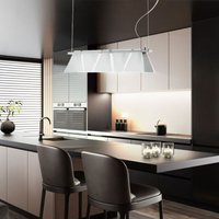 Eglo - Design Decken Beleuchtung Hänge Leuchte Pendel Lampe silber Glas satiniert ximena 89763 von EGLO