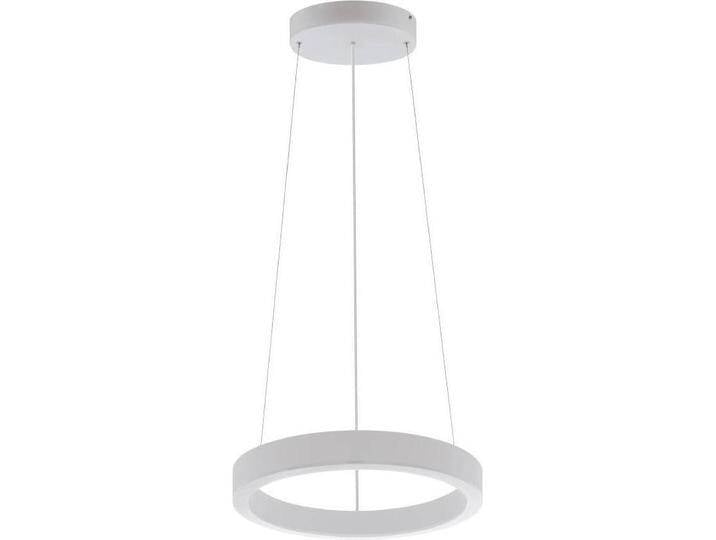 EGLO, Pendelleuchte, 63063 PASTRENGO 1 LED Pendelleuchte 2x30W Ø500mm Silber Weiss Neutralweiss Dimmbar von EGLO