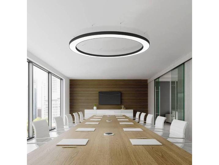 EGLO, Pendelleuchte, 68122 PASTRENGO 3 LED Pendelleuchte 192W Ø3000mm Schwarz Weiss Warmweiss von EGLO