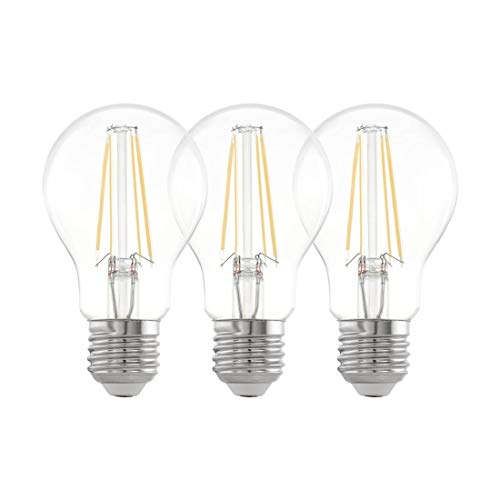 Eglo 12808 3er Set LED Leuchtmittel E27 klar Ø6cm L:10,7cm mit 810 Lumen von EGLO