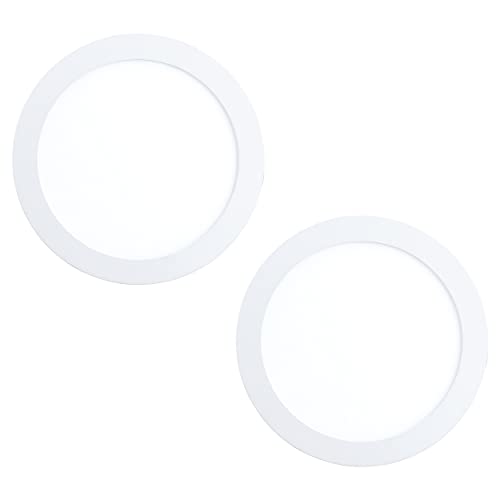 EGLO 2-er Set LED Einbaustrahler Fueva 1, Ø 22,5 cm, LED Spots Set aus Metallguss und Kunststoff, 2 LED Einbauleuchten in Weiß, Einbaustrahler LED flach, neutralweiß EGLO 2-er Set LED Einbaustrahler Fueva 1, Ø 22,5 cm, LED Spots Set aus Metallguss und Kunststoff, 2 LED Einbauleuchten in Weiß, Einbaustrahler LED flach, neutralweiß von EGLO