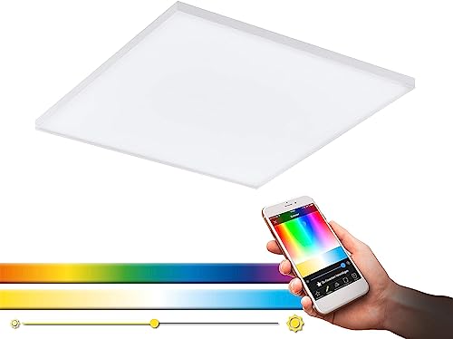 Eglo 32346 LED-Panel Deckenleuchte Crosslink TURCONA-C weiss L:45cm B:45cm H:6cm dimmbar 2700-6500K mit Connect Funktion von EGLO