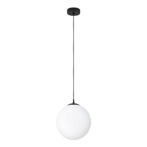 EGLO 900511 Hängeleuchte RONDO 3 Glas opal-matt weiss E27 1X40W H:110cm Ø30cm dimmbar von EGLO