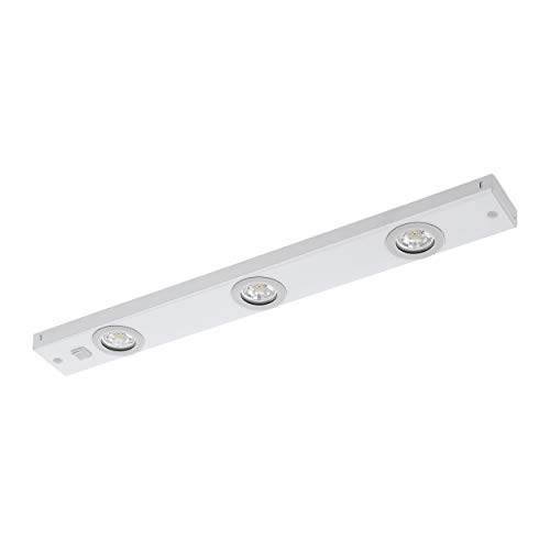EGLO LED Unterbauleuchte Kob LED, 3 flammige Unterschrankleuchte Küche aus Metall in Weiß, Küchenlampe mit Wippschalter, LED Küchenleuchte warmweiß EGLO LED Unterbauleuchte Kob LED, 3 flammige Unterschrankleuchte Küche aus Metall in Weiß, Küchenlampe mit Wippschalter, LED Küchenleuchte warmweiß von EGLO