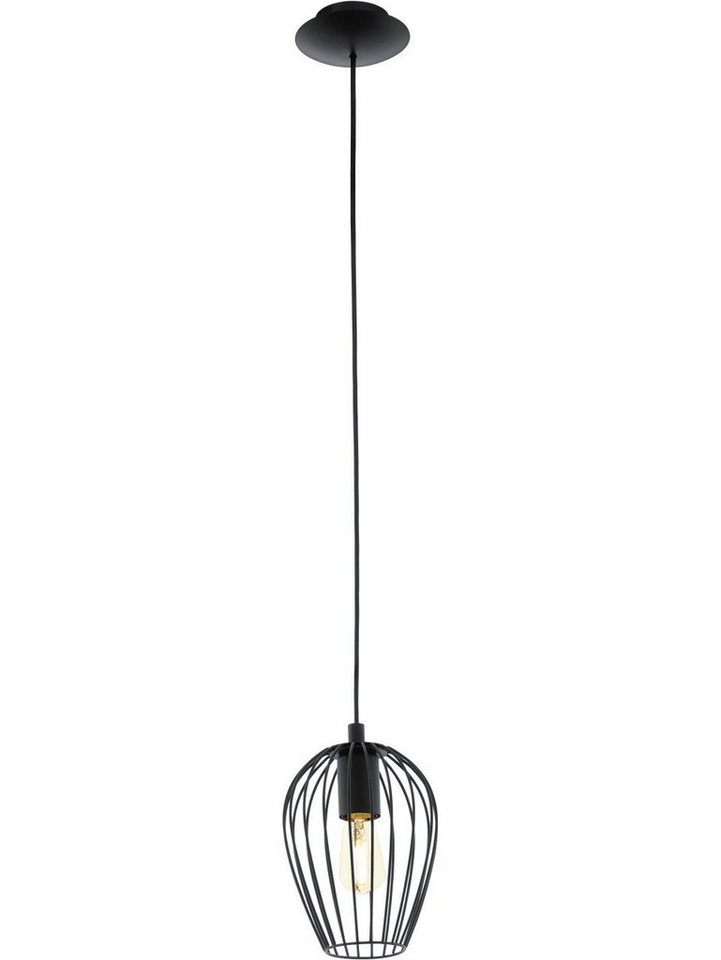 EGLO Arbeitsleuchte Eglo Pendelleuchte Newtown schwarz Ø 16 cm E27, Ohne Leuchtmittel, Nicht dimmbar nicht Smart Home-fähig ohne Bewegungsmelder von EGLO