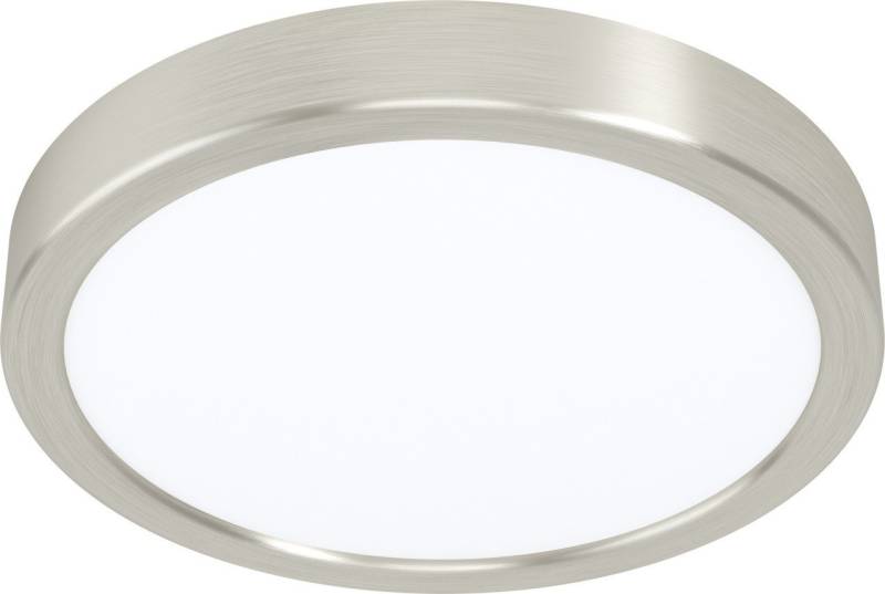 EGLO Aufbauleuchte Eglo LED Aufbauleuchte Fueva 5 nickel-matt Ø 21 cm, Inkl. Leuchtmittel, Nicht dimmbar nicht Smart Home-fähig ohne Bewegungsmelder von EGLO