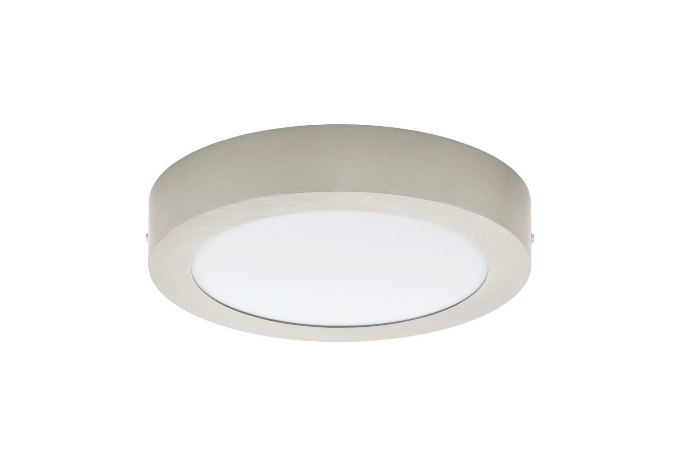 EGLO Aufbauleuchte Fueva 1, Leuchtmittel inklusive, Deckenlampe, Metallguss, Kunststoff, Nickel matt, weiß, Ø 22,5 cm EGLO Aufbauleuchte Fueva 1, Leuchtmittel inklusive, Deckenlampe, Metallguss, Kunststoff, Nickel matt, weiß, Ø 22,5 cm von EGLO