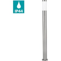 EGLO Stehlampe "HELSINKI Stehlampe, Edelstahl und Kunststoff, IP65, Außenlampe, Lampe" E27 1 Stk. Außenleuchte, Wegeleuchte aus Edelstahl und Kunststoff, E27, IP44 von EGLO
